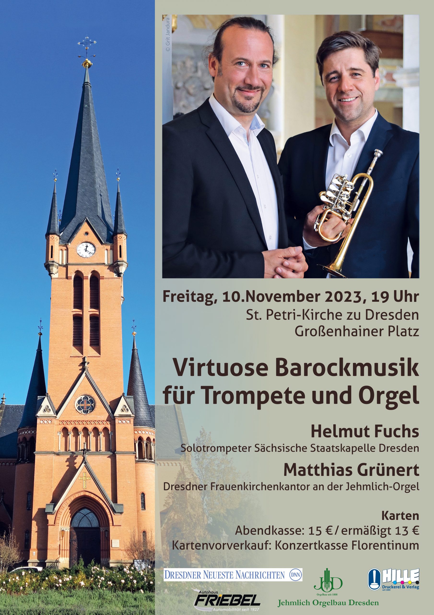 Fuchs & Grünert: Virtuose Barockmusik für Trompete und Orgel